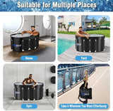 Upgrade 129 Gal XL Large Oval Ice Bath Tub for Athletes, Collapsible Cold Plunge Tub-Multiple Layered for Post-Exercise Recovery, Portable Bathtub for Home, Gyms, Indoor, Outdoor use