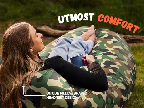 WEKAPO Inflatable Lounger Air Sofa Hammock-Portable,Water Proof& Anti-Air Leaking Design-Ideal Couch for Backyard Beach Traveling Camping Picnics & Music Festivals