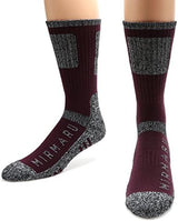 MIRMARU Men's 5 Pairs Multi Performance Outdoor Sports Hiking Trekking Crew Socks