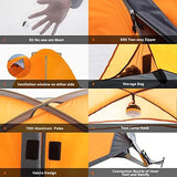 BISINNA 2/4 Person Camping Tent Lightweight Backpacking Tent Waterproof Windproof Two Doors Easy Setup Double Layer Outdoor Tents for Family Camping Hunting Hiking Mountaineering Travel