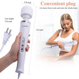 YEVIOR Wired Powerful Handheld Massager with 10 Pulse Settings, Personal Total Body Therapy Massager for Sports Recovery, Muscle Aches, Body Pain (White)