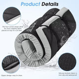 CYMULA Memory Foam Camping Mattress Pad,3inch Sleeping Pad for Camping,Non-Slip Bottom Floor Cot Mattress Bed with Retaining Portable Roll up Mattress Pad Mat for Travel Truck Guest Bed Tent