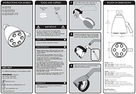 Speakman S-2252-BN Signature Brass Icon Anystream High Pressure Adjustable Shower Head, Brushed Nickel
