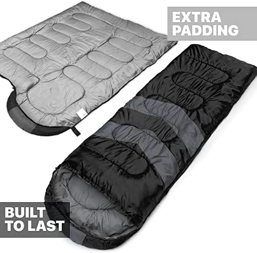 MalloMe Sleeping Bags for Adults Cold Weather & Warm - Backpacking Camping Sleeping Bag for Kids 10-12, Girls, Boys - Lightweight Compact Camping Essentials Gear Accessories Hiking Sleep Must Haves