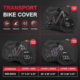 Bike Cover for Transport 1 Bike - Outdoor Bike Covers for 1 Bikes on Rear Bike Rack Transport Heavy Duty & Waterproof, 600D Bicycle Rack Covers for Single Bike on Car Hitch Travel Storage