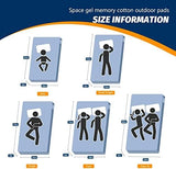 CYMULA Memory Foam Camping Mattress Pad, CertiPUR-US Sleeping Mat, Portable Roll Up Mattress for Adults, Camping Bed Pads for Sleepover, Car Bed with Travel Bag