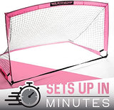Franklin Sports Blackhawk Backyard Soccer Goal - Portable Pop Up Soccer Nets - Youth + Adult Folding Indoor + Outdoor Goals - Multiple Sizes + Colors - Perfect for Games + Practice