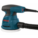BOSCH ROS20VSC Palm Sander with Vacuum Dust Collector, 2.5 Amp 5 Inch Corded Variable Speed Random Orbital Sander, Polisher Kit with Soft Carrying Bag