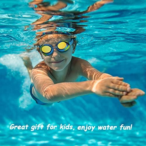 Keary Kids Swim Goggles for Toddler Kids Youth(3-12),Anti-Fog Waterproof Anti-UV Clear Vision Water Pool Goggles
