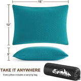 Ivellow Memory Foam Travel Pillow Compressible Camping Pillow for Sleeping Shredded Memory Foam Pillow Compact Firm Supportive Small Pillow for Adults Kids Outdoor Backpacking Hiking Essential Gear-M