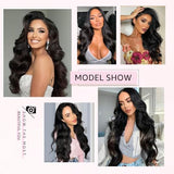 Jamoro 13x6 Lace Front Wigs Human Hair 200% Density 28 Inch Body Wave Lace Front Wigs Human Hair Pre Plucked Real Human Hair Wig with Baby Hair Glueless Wigs Human Hair Lace Front Wigs