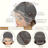 Highlight Lace Front Wig Human Hair Pre Plucked 26 Inch 1B/27 Ombre Wig Human Hair 13x4 Body Wave Lace Front Wigs Human Hair 200% Density Colored HD Glueless Wigs