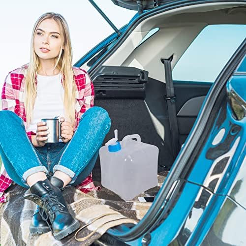 2 Pack 5.3 Gallon Collapsible Water Container with Spigot, Portable Foldable Water Container, Camping Water Storage Jug Tank for Outdoor Sports Camping Hiking Emergency