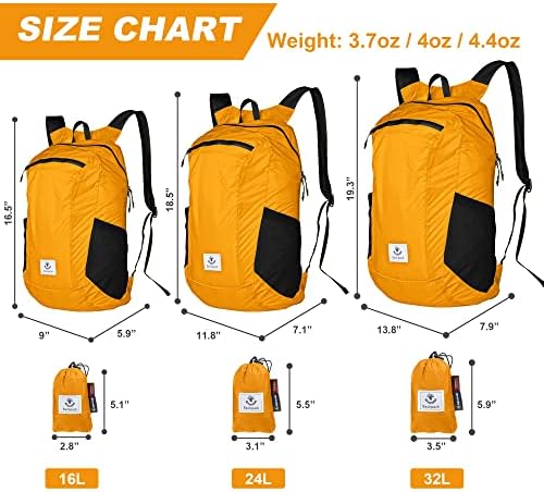 4Monster Hiking Daypack,Water Resistant Lightweight Packable Backpack for Travel Camping Outdoor