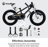 RoyalBaby Kids Bike EZ Freestyle Training Free Balance to Pedal Easy Learning Bicycle, 12-18 Inch for Toddlers to Big Kids