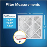 Filtrete 14x14x1 AC Furnace Air Filter, MERV 11, MPR 1000, Micro Allergen Defense, 3-Month Pleated 1-Inch Electrostatic Air Cleaning Filter, 6 Pack (Actual Size 13.81x13.81x0.81 in)
