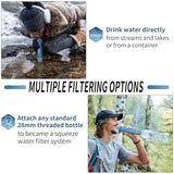 2 Pack Water Filter Straw for Drinking Survival, Personal Straws for Purifying Water, Water Purification Straw Water Purifier Survival Gear and Supplies for Hiking, Camping, Travel, and Emergency