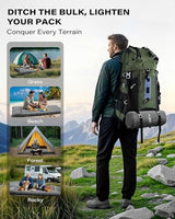 A2C Camping Sleeping Pad, Ultralight Inflatable Sleeping Pads with Built-in Foot Pump & Pillow, Compact Camping Mattress for Backpacking, Hiking, and Traveling