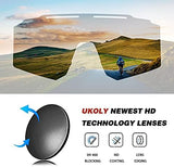 Ukoly Cycling Sunglasses for Men Women with 3 Interchangeable Lenses, Polarized Sports Sunglasses, Baseball Sunglasses