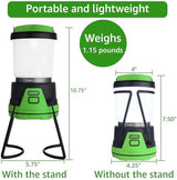 Rechargeable LED Camping Lantern - Power Outages, Hurricanes, Emergency, Hiking, Outdoor - Bright Battery Powered Electric Survival Light with Built-in Power Bank- Portable and Waterproof Camp Lantern