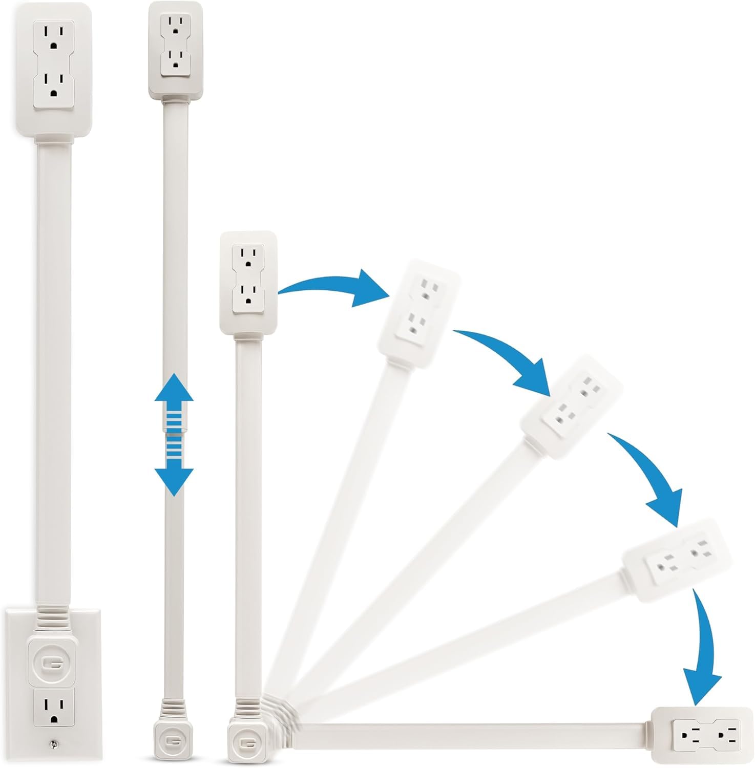 Exted Outlet EZ Outlet Electrical Outlet Extender. Access Hard-to-Reach Outlets! Fe ...