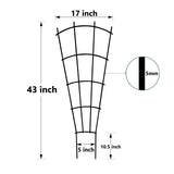 Thealyn 43" Tall Metal Plant Trellis Climbing Plant Support, 4 Pack Black