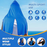 4 Pack Cooling Hoodie Towels for Neck and Face, UPF 50 Sun Protection & Instant Cooling, Ice Towels for Hot Weather, Soft Breathable Towel for Sport, Work Out, Gym, Camping & More Activities
