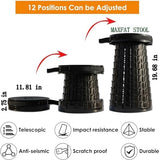 ALEVMOOM Upgraded XXL 19.7" Portable Collapsible Stool with Cushion,Telescoping Folding Stool for Adults,Yet More Sturdy Camping Stool with Load Capacity 1000lbs,for Outdoor Garden Hiking BBQ