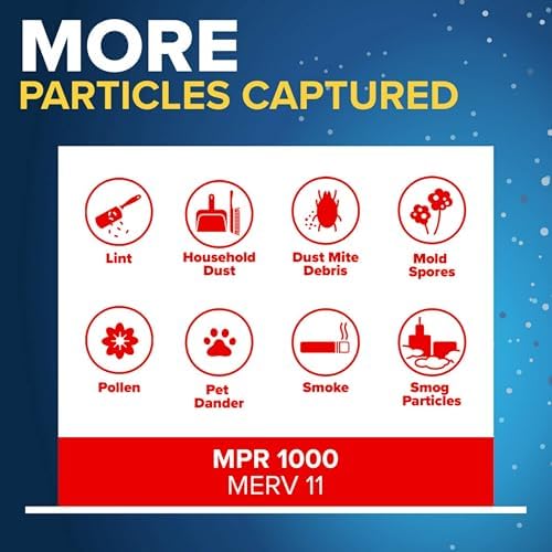 Filtrete 20x20x4 Air Filter, MPR 1000, MERV 11, Allergen Defense 12-Month Deep Pleated 4-Inch Air Filters, 2 Filters