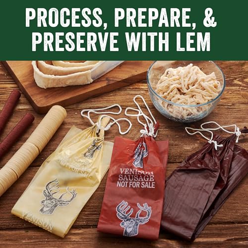 LEM Products Mahogany Fibrous Casings, 2 ½ Inches x 20 Inches, Non-Edible Sausage Casings, Stuffs Approximately 3 Pounds Per Casing, Great for Summer Sausage, Pepperoni, and Salami, 25 Count Pack
