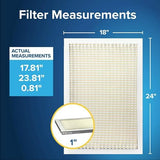 Filtrete 18x24x1 Air Filter, MPR 300, MERV 5, Clean Living Basic Dust 3-Month Pleated 1-Inch Air Filters, 6 Filters