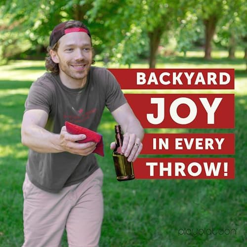 Play Platoon Cornhole Bags Weather Resistant- Set of 8 Regulation Bean Bags for Tossing- Official Professional Size & Weight Corn Hole Bags Two Color All Weather Cornhole Beans Bag Set with Tote Bag