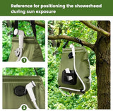 sapsisel Camping Shower Bag, 5 Gal/20L Solar Heating Camping Shower with Upgraded Hose and Shower Head,Portable Shower for Camping Hiking, Traveling
