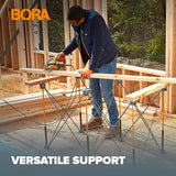 Bora Centipede 2 ft. L x 4 ft. W x 2.5 ft. H Folding Work Table Steel 1500 lb. capacity Gray/Yellow