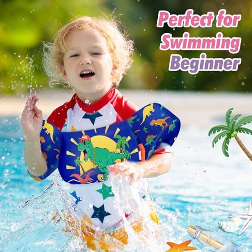 HeySplash Swim Vest for Kids, Toddler Pool Floaties Fit 20-50/70 Lbs, Children Swimming Vest with Adjustable Strap, Swim Jacket Water Wing Arm Float, Puddle Sea Beach Boat Jumper Boy Girl Baby