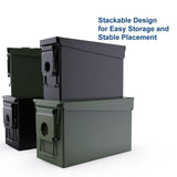 PATRON 50 Cal Ammo Can Metal 9mm Ammo Box Storage Crate Case for Shotgun Bullet Rifle Nerf Ammunition Waterproof Case-Gard Organizer Christmas Gifts for Men,Gift Boxes for Dad Husband Father (Green)