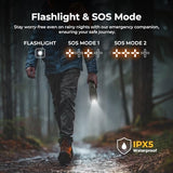 BougeRV Camping Light, Telescopic Rechargeable Camping Lantern, 13400mAh Rotatable Electric Outdoor Lamp, IPX5 Waterproof, Portable Light for Camping, Hiking, Power Outage, Adventure, Emergency Use