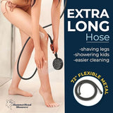 HammerHead Showers® ALL METAL Handheld Shower Head with Hose and Brass Holder - MATTE BLACK - 2.5 GPM High Pressure Shower Heads with Adjustable Shower Wand Bracket - 6ft Flexible Extension