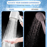 Filtered Shower Head with Handheld, High Pressure 3 Spray Mode Showerhead with 18 Stage Water Softener Filters for Hard Water - Handheld Shower Head-Remove Chlorine-White