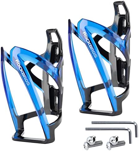 ROCKBROS Bike Water Bottle Holder Ultra-Light Bicycle Bottle Cages with Screws Tool, Universal Bike Cup Holder for Road MTB Mountain Bikes Cycling Accessories（2 Pack）