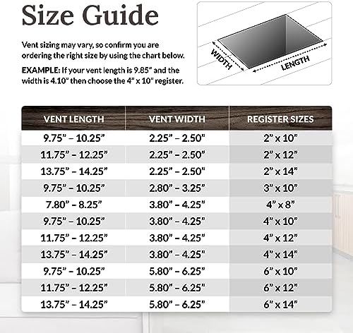 Decor Grates AJH414-BLK Oriental Floor Register, 4x14 Inches, Textured Black