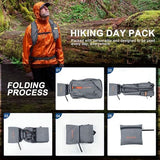 15L Small Hiking Backpack for Men Women Foldable Packable Back Pack Ultralight Hiking Daypack for Travel Camping Outdoor, Gray