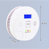 Smoke & Carbon Monoxide Alarms, Smoke Co Detector Combo with Led Digital Display, Sound Alarm, Battery Powered, 2 Packs