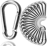 30Pack Heavy Duty Spring Snap Hooks 4Inch, 3/8” Carabiner Clips for Swing, Large Steel Chain Quick Links Safety Buckle Connector for Hammock Fitness Gym Outdoor Boating, M10 Snap Hook Carabiners