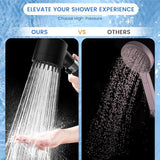 Filtered Shower Head with Handheld, High Pressure 3 Spray Mode Showerhead with 18 Stage Water Softener Filters for Hard Water - Remove Chlorine-BLACK