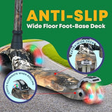 Kids Scooter – Children and Toddler 3 Wheel Kick Scooter – LED Wheel Lights Illuminate When Rolling– Adjustable Handlebar – Indoor and Outdoor