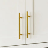 Goldenwarm 10 Pack 3 inch Gold Cabinet Handles Brushed Gold Cabinet Pulls Stainless Steel Drawer Pulls, Durable Kitchen Cabinet Handles - Bathroom Bedroom Dresser Handles Easy DIY Upgrade
