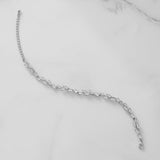 SWEETV Cubic Zirconia Wedding Bridal Bracelet for Brides,Bridesmaids, Silver Crystal Elegant Tennis Bracelet for Women Prom Jewelry Gifts (Style6-Silver)