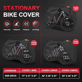 Bike Cover for 1 Bike - Outdoor Bike Cover for Stationary 1 Bike Waterproof & Heavy Duty, 600D Bicycle Cover for Single eBike, Mountain Bike, Road Bike, Hybrid Bike, Beach Cruiser Bike Storage