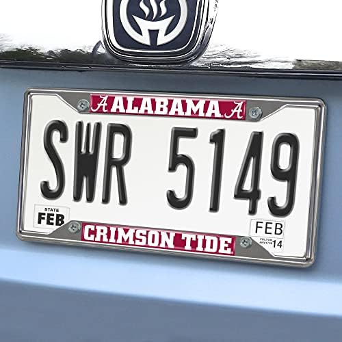 FANMATS NCAA Chrome Metal License Plate Frame